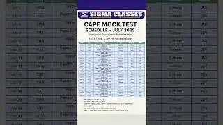 CAPF Mock Test has Announced for Paper -1 & Paper -2 🔥🔥🔥 Join asap if you want to crack capf -2025 🔥