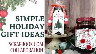 Simple Gifts You Can Create | Christmas Jelly Jars | Violet Studio | @scrapbookCollaboration
