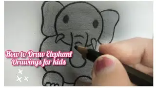 easily draw elephant 🐘 #youtube #drawing #viral #trending #easy