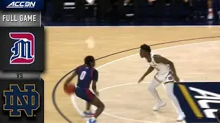 Detroit vs. Notre Dame Full Game | 2019-20 ACC Men's Basketball