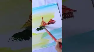 knife art creation of a riverside pagoda