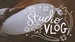Studio Vlog 007◆ Embroidering Process and Painting For My Patreon