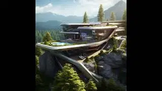 Futuristic houses on the cliffs