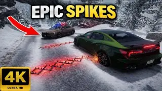 Massive Spike Strip Pileup Car Crashes #47 – BeamNG Drive