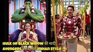 HULK and Black Widow's CRAZY Indian Wedding Dreamed Up by AI | Avengers