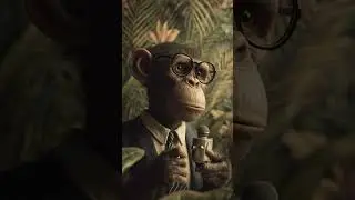 The reporter Monkey 🐒. #monkey  #animals #animation