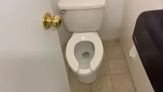 Campground Bathroom with Rare 2000s Mancesa Pressure Assisted Toilet and Crane Bedford Urinals