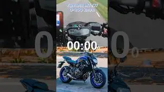 Yamaha MT-07 &ndash; 0-200 km/h Acceleration (HQ Sound)