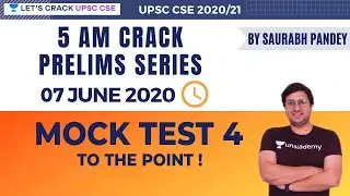 7-June-2020 | 5 AM Crack Prelims Series | Daily Current Affairs for UPSC CSE/IAS | Saurabh Pandey