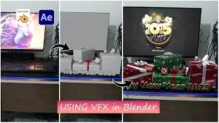 Create NEW YEAR 2025 CGI Ads tutorial for beginners | blender tutorial #cgi #animation #blender #vfx