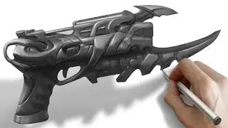 Как Рисовать Оружие в Фотошопе с нуля | Photoshop Spedpaint Gun Concepting