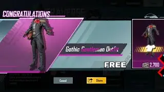 GET GOTHIC GENTLEMEN LEGENDARY OUTFIT FOR FREE 🤯🥳 | PUBGMOBILE