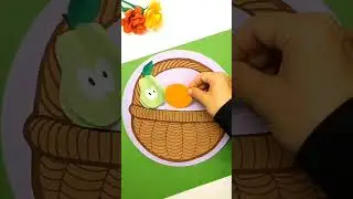Simple and beautiful fruit basket, try it with your children #art #papercraft #shorts