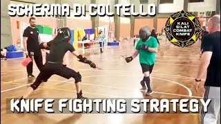 Kali Silat Knife Combat -Scherma di Coltello - Italian strategy , Kali footwork and Silat movements