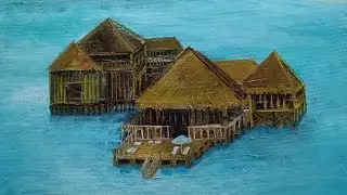 How to paint Acrylic on Canvas #99seni #99galeri #ambisiotakkanan