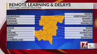 Central NC school districts adjust Tuesday schedules