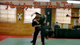 Ninjutsu Bujinkan sparring at Blackbelt testing - grappling and striking
