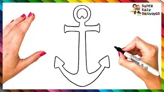How To Draw An Anchor Step By Step ⚓ Anchor Drawing Easy