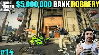 BIGGEST BANK ROBBERY ON SUZUKI HAYABUSA | GTA V GAMEPLAY #14
