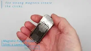 Magnetic Fidget Slider Silver 3 layer Model 17