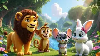 Emotional Lion and Monkey Story | Heart Touching Animal Story  /The Forest Friends Who Faced a Lion#