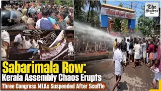 Sabarimala Row: Kerala Assembly Chaos Erupts, Three Congress MLAs Suspended After Scuffle