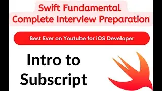 L6 - Intro to Subscript in Swift [Hindi]