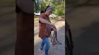 Trying to get Ralphy the donkey back in the pen part 4
