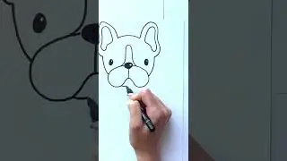 Easy Step-by-Step Tutorial: How to Draw a French Bulldog Head! #shorts #drawing #RavlykArt