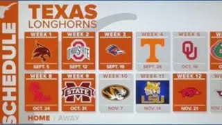 2026 Texas Football schedule released