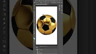 Golden to White Football in Adobe Photoshop. #shorts