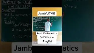 JAMB UTME Past Questions and Answers: #maths #jambmath  @content-academy