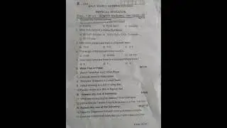 8th std physical education  half yearly question paper