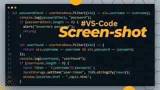 Master the Art of Screenshotting in #vscode -Tips and Tricks for Capturing Code Snippets#screenshot