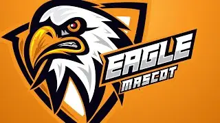 Illustrator Tutorials | Eagle Mascot logo drawing for esport, twitch and gaming