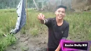 Primitive Hand Fishing Rod। Catching Catfish with Hands in Mud Water