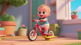 Baby&rsquo;s First Balance Bike 🚲👶 | Learning to Ride | Nursery Rhymes & Kids Songs