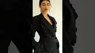 Elegant Black Ruffled Suit Showcase #fashion #elegance #blacktie