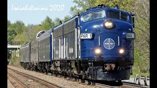 Vintage FP9As Lead the Pan Am Railways Office Car Special! [5-20-20]