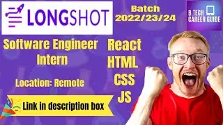 LongShot AI | Frontend Internship | Remote | #longshot #hiring #frontend #internship #freshers #job