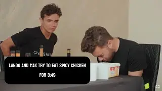 Max Fewtrell And Lando Norris Attempt To Eat Spicy Chicken Funny Moments (Chaos)
