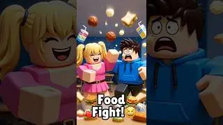 Epic Cafeteria Food Fight! 🍔😂  Roblox Roleplay Shorts, Funny Cartoon Stories | Fun Learning Videos