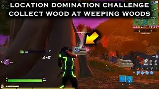 Fortnite *NEW* Collect Wood at Weeping Woods - Location Domination