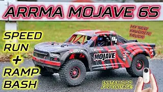 Arrma Mojave 6S BLX Speed Run & Ramp Bash - Insta360 Go RC Truck FPV Footage