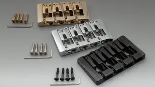 360&deg; View: Musiclily Pro 19mm Pre-Radiused Hard Zinc 4-String Bass Bridge