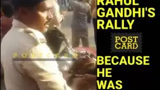 Police slap's boy at Rahul Gandhi's rally because he was wearing PM Modi's mask