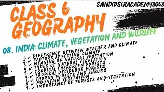 📘 Class 6 Geography | Chapter 8 - INDIA: CLIMATE VEGETATION AND WILDLIFE 