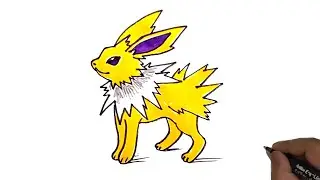 How to draw Jolteon Pokemon Easy. Jolteon Pokemon Drawing and Color.