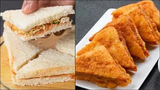 Chicken Bread Snacks Recipe | Chicken Triangle Recipe | Bread Chicken Snacks | Ramadan Iftar Recipe