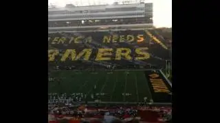 America Needs Farmers card stunt @ Kinnick Stadium